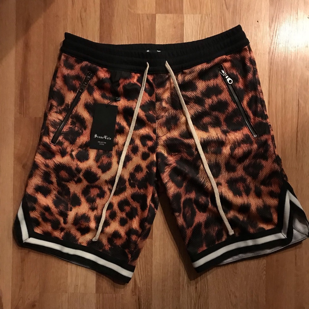 Stonevale Co Post Game Leopard print shorts